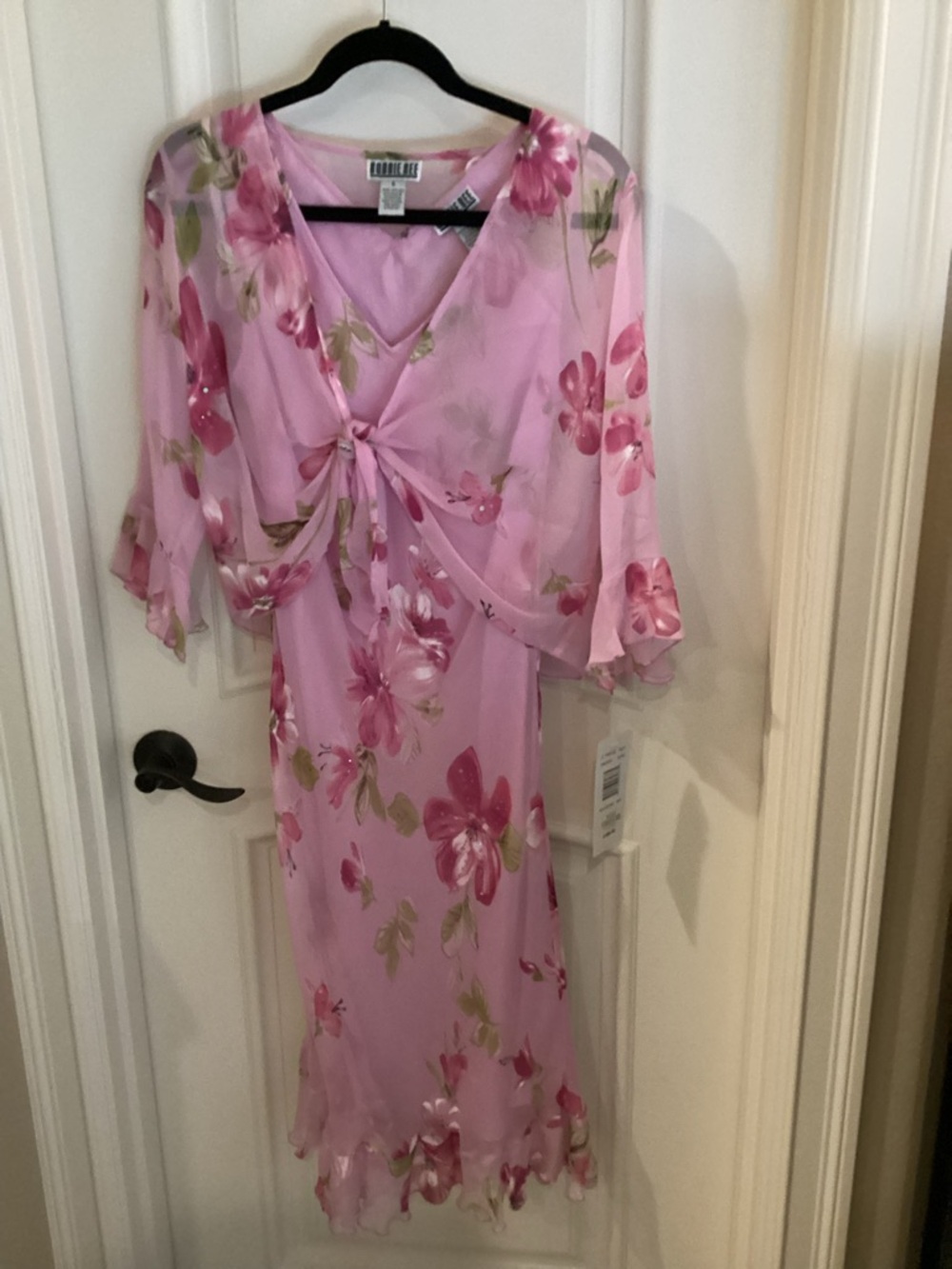 Robbie Bee Pink Floral Midi Dress